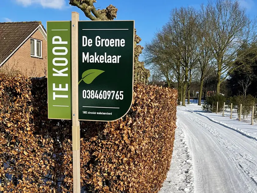 duurzame makelaarsborden van de beste kwaliteit