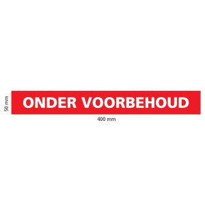 raam sticker onder voorbehoud makelaarsborden.nl